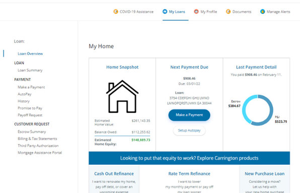 Carrington Develops New Borrower Dashboard